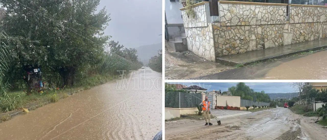 Maltempo nel Vibonese: esonda il fiume Candrilli a Porto Salvo, strada allagata
