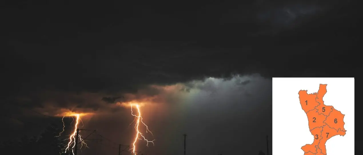 Allerta arancione anche nel Vibonese domani, maltempo in arrivo su tutta la Calabria