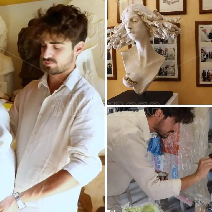 Il giovane scultore di San Costantino che dà vita al marmo, ecco Giuseppe Famà: «Sogno di portare le mie opere in tutto il mondo»