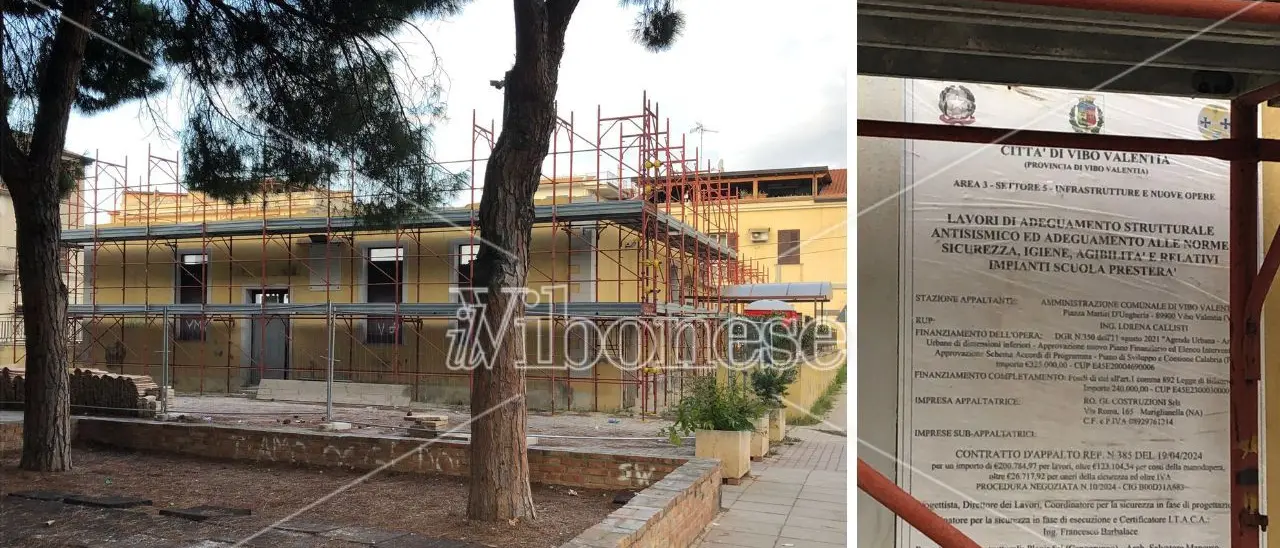 Cantiere fermo alla scuola Presterà di Vibo Marina, l'assessore Monteleone: «Serve una variante per procedere». Intanto la data di fine dei lavori è sparita dal cartello