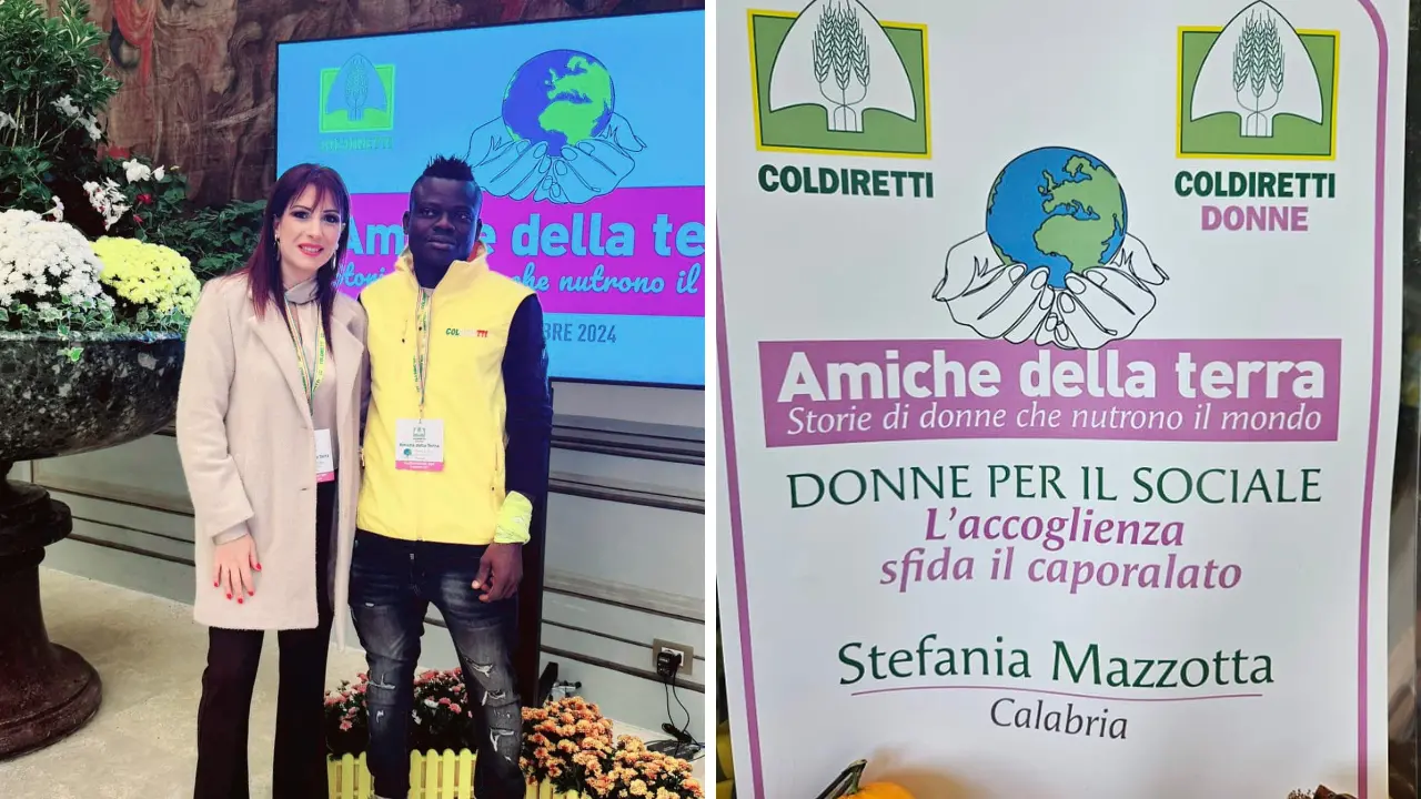 Inclusione dei migranti e lotta al caporalato, l'imprenditrice vibonese Stefania Mazzotta premiata da Coldiretti