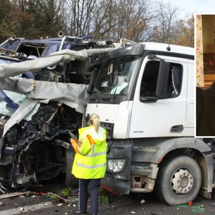Un autotrasportatore di Vibo Marina coinvolto in un pauroso incidente in Germania mentre era a bordo del suo camion