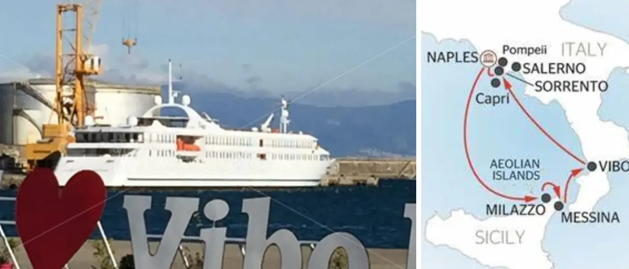 Ritorna a Vibo Marina la nave da crociera Belle de l'Adriatique: tra dicembre e marzo attraccherà 10 volte