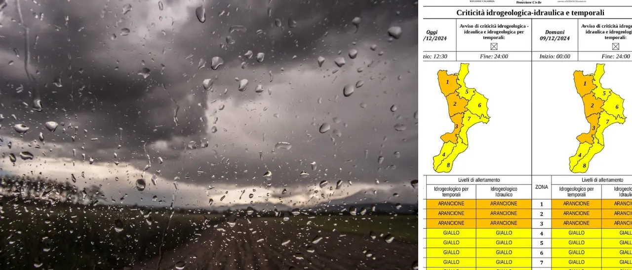 Maltempo, allerta meteo arancione nel Vibonese anche per l'intera giornata di lunedì: vento forte, temporali e neve sulle Serre