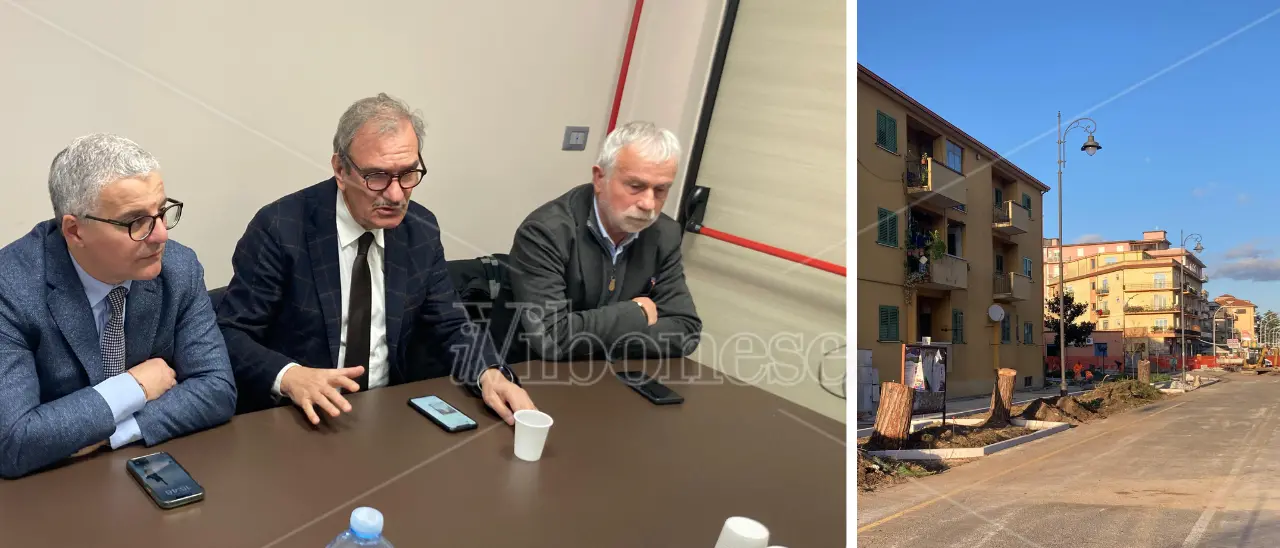 Vibo, Romeo incontra i commercianti di viale Affaccio: «Rotatoria inutile, ma ormai andava fatta. Entro giovedì riapriremo la strada»
