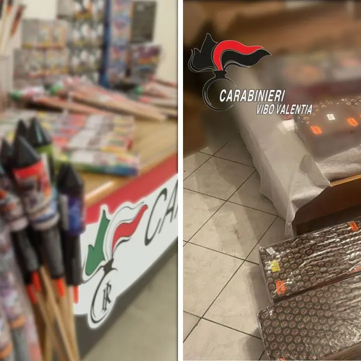 Giro di vite dei carabinieri sulla vendita abusiva di fuochi d'artificio: i militari di Mileto, Francica e Nicotera sequestrano 150 chili di botti