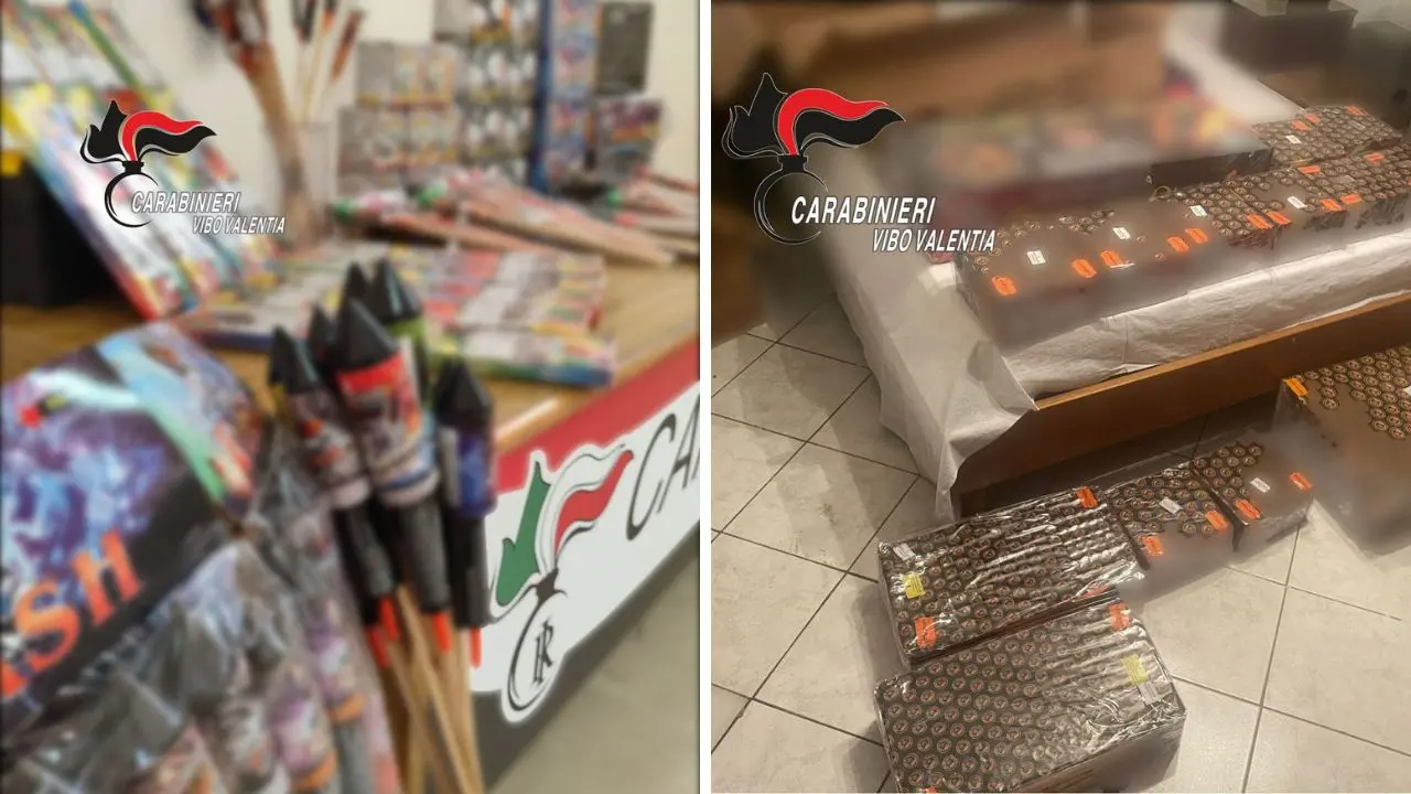 Giro di vite dei carabinieri sulla vendita abusiva di fuochi d'artificio: i militari di Mileto, Francica e Nicotera sequestrano 150 chili di botti