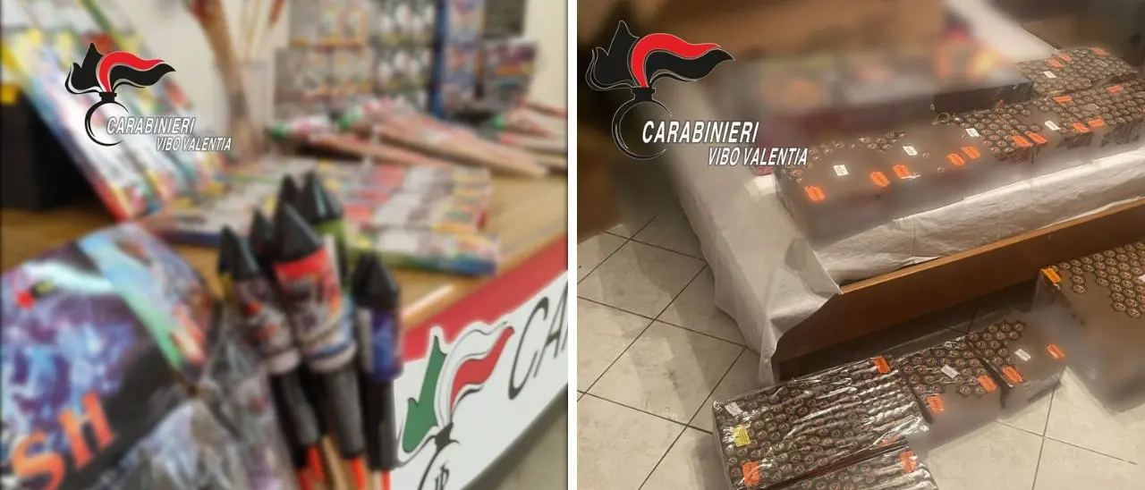 Giro di vite dei carabinieri sulla vendita abusiva di fuochi d'artificio: i militari di Mileto, Francica e Nicotera sequestrano 150 chili di botti