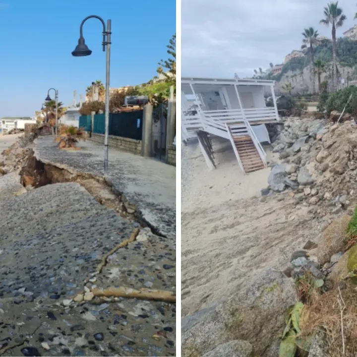 Al via il ripristino del Lungomare di Tropea dopo le mareggiate invernali, i commissari: «Fine lavori prima dell'estate»