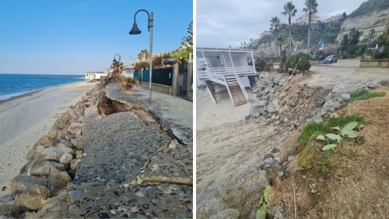 Al via il ripristino del Lungomare di Tropea dopo le mareggiate invernali, i commissari: «Fine lavori prima dell'estate»