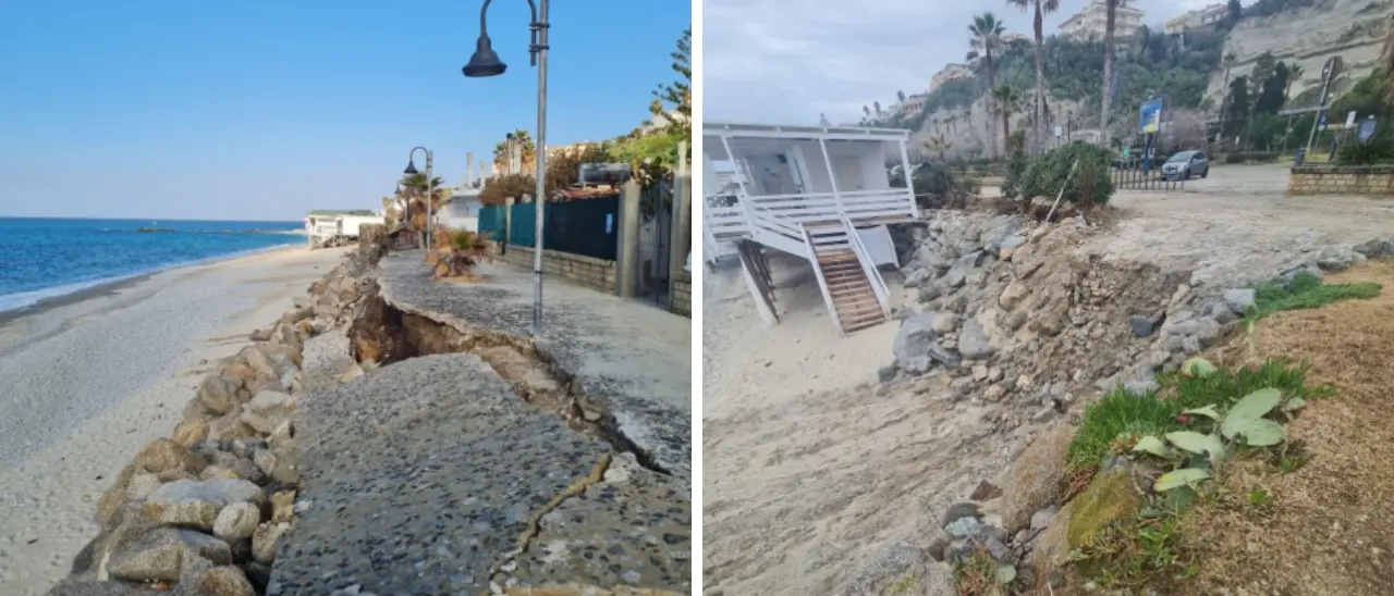 Al via il ripristino del Lungomare di Tropea dopo le mareggiate invernali, i commissari: «Fine lavori prima dell'estate»