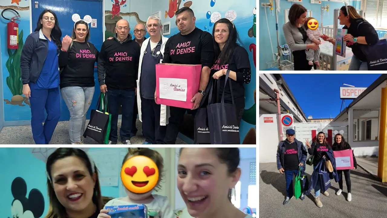 L'associazione \"Amici di Denise\" da Cinisello Balsamo a Vibo per un gesto di generosità verso i piccoli pazienti di Pediatria