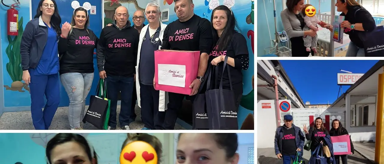 L'associazione \"Amici di Denise\" da Cinisello Balsamo a Vibo per un gesto di generosità verso i piccoli pazienti di Pediatria