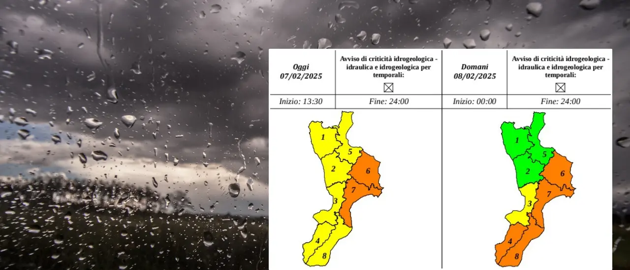 Meteo, nel Vibonese allerta arancione nei comuni montani e gialla nel resto della provincia: in arrivo piogge e temporali
