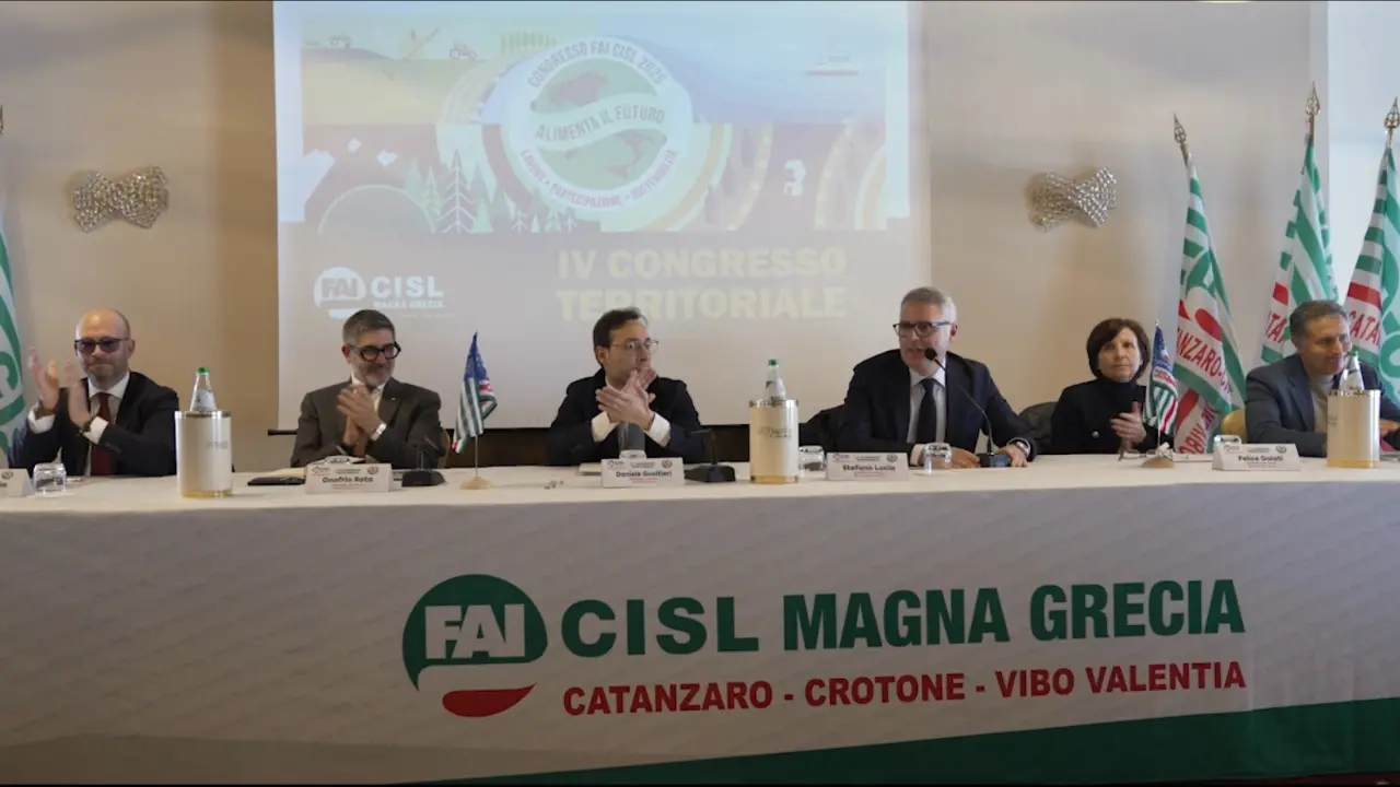 \"Alimenta il Futuro”, a Maierato il quarto Congresso Territoriale della Fai Cisl Magna Grecia: Stefano Lucia confermato segretario