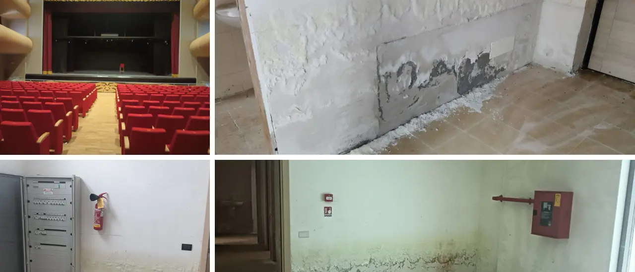 Vibo, nuovo teatro già mangiato dalla muffa. Soriano: «Altro che pronto, era solo campagna elettorale di chi oggi è all'opposizione»