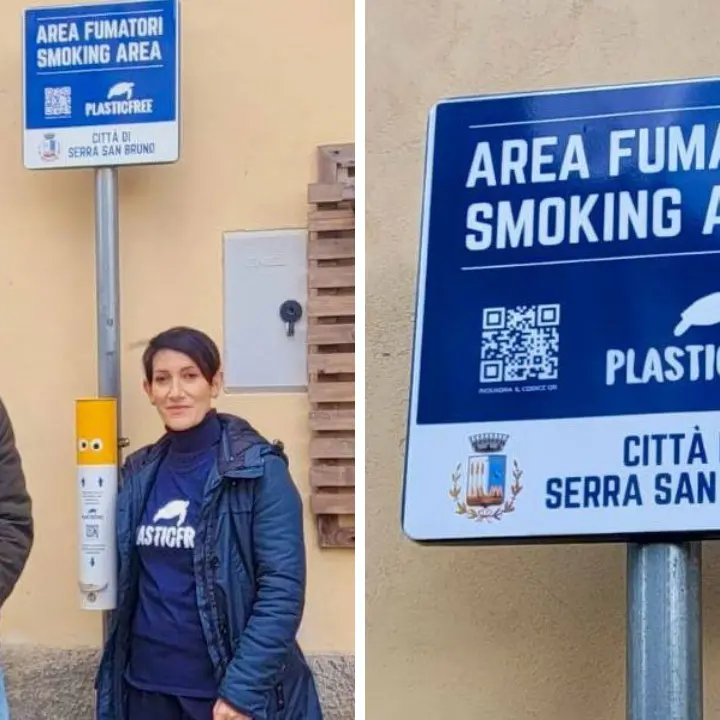 Serra dice basta ai mozziconi di sigaretta: Comune e Plastic free installano nuove smoking area