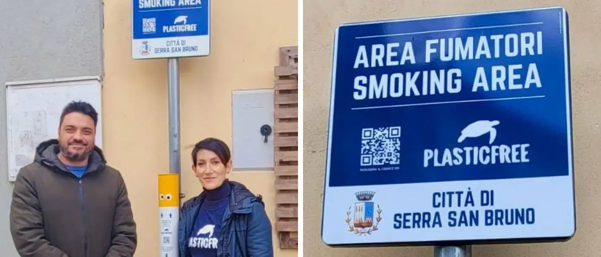 Serra dice basta ai mozziconi di sigaretta: Comune e Plastic free installano nuove smoking area