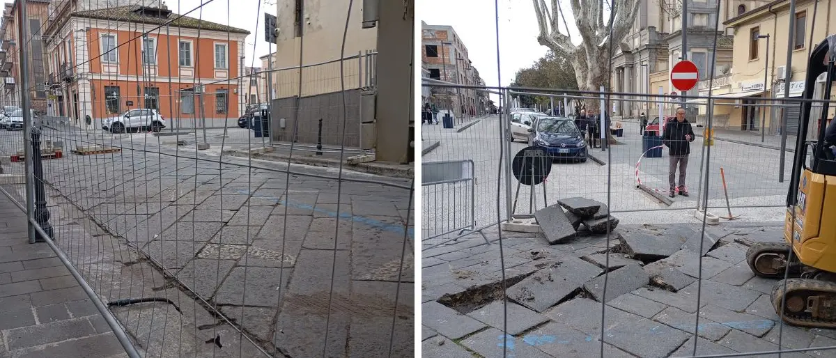 «È cominciata la distruzione delle basole di via Gagliardi», iniziano i lavori e Frezza (Italia Nostra) va dai carabinieri