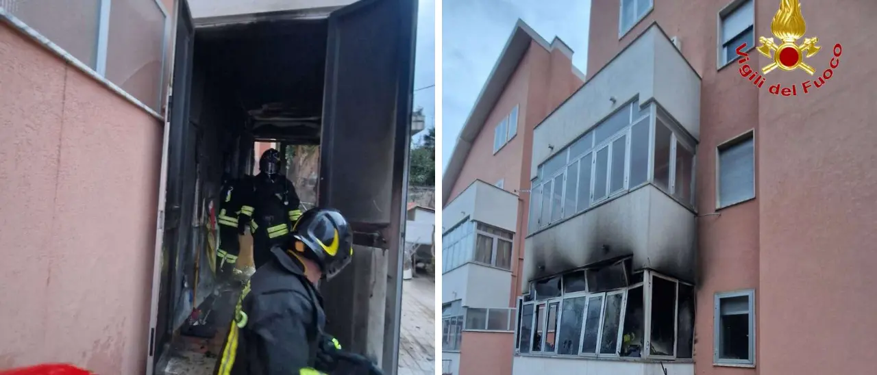 Incendio distrugge veranda a Vibo Valentia: intossicate due persone, morto un gattino