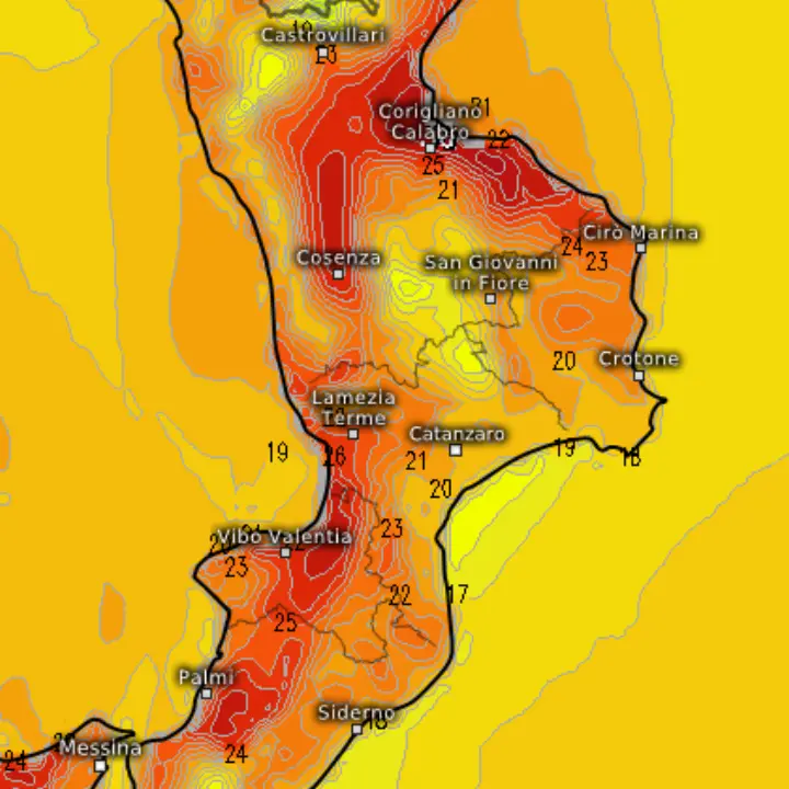 Caldo anomalo nel Vibonese, oggi picchi di 30 gradi. Poi tutto cambia e torna il freddo con temperature sotto le medie stagionali
