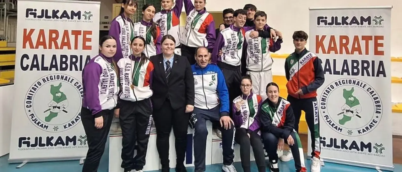 Arti marziali, la Virtus Vibo conquista il primo posto al Grand Prix Karate Brutium e si prepara alle qualifiche del Campionato cadetti