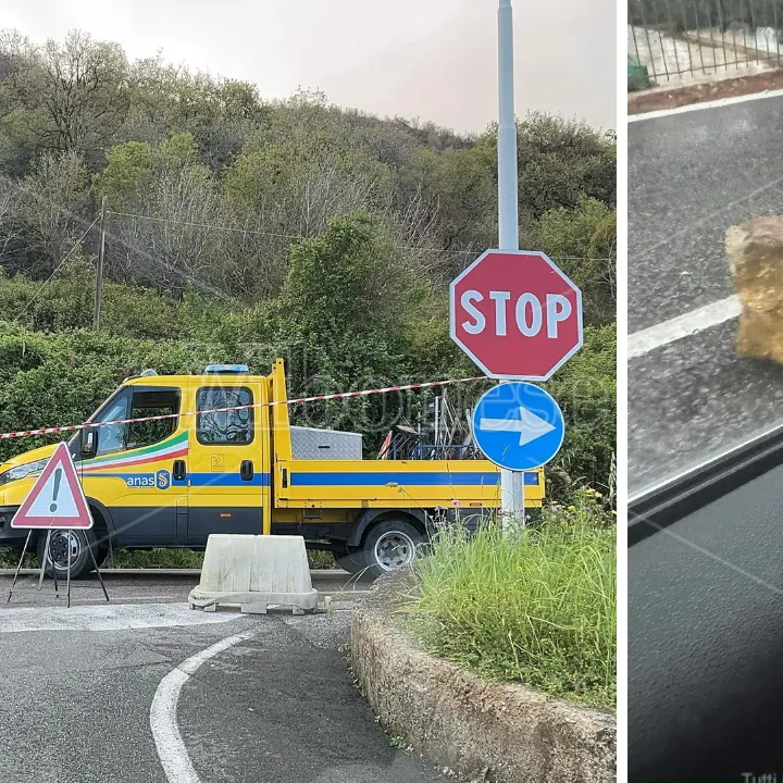 Caduta massi tra Vibo e Longobardi: la Statale 18 resterà chiusa per almeno 15 giorni: intervento costoso (500mila euro) e complesso