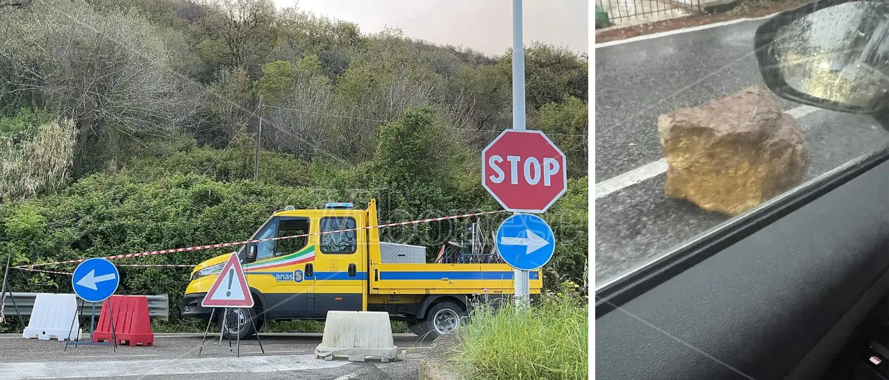 Caduta massi tra Vibo e Longobardi: la Statale 18 resterà chiusa per almeno 15 giorni: intervento costoso (500mila euro) e complesso