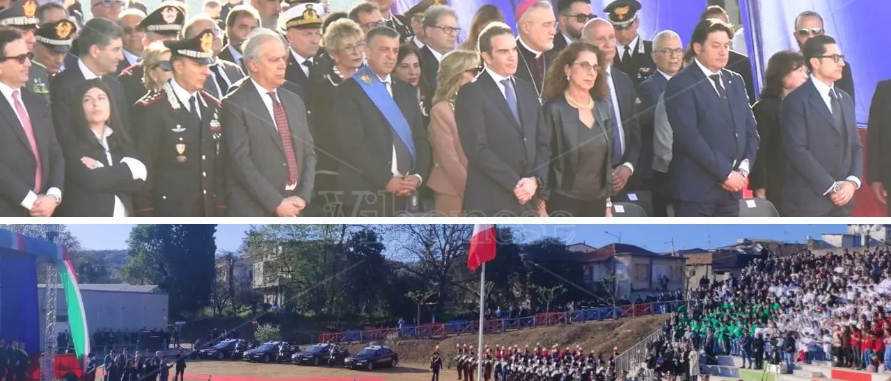 Occhiuto a Limbadi per l'inaugurazione della caserma: «Ciò che costruisce la 'ndrangheta lo Stato lo mette a disposizione dei calabresi»