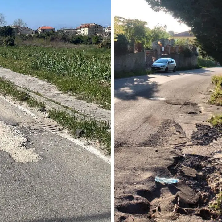 «Strade come cantieri, pericolose ma aperte al transito»: il degrado di Bivona e Porto Salvo nella denuncia di un'attivista FOTO