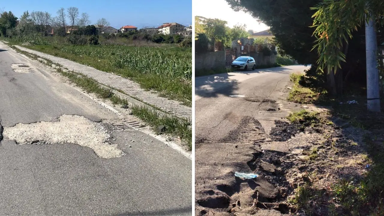«Strade come cantieri, pericolose ma aperte al transito»: il degrado di Bivona e Porto Salvo nella denuncia di un'attivista FOTO