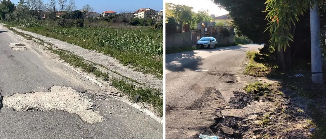 «Strade come cantieri, pericolose ma aperte al transito»: il degrado di Bivona e Porto Salvo nella denuncia di un'attivista FOTO