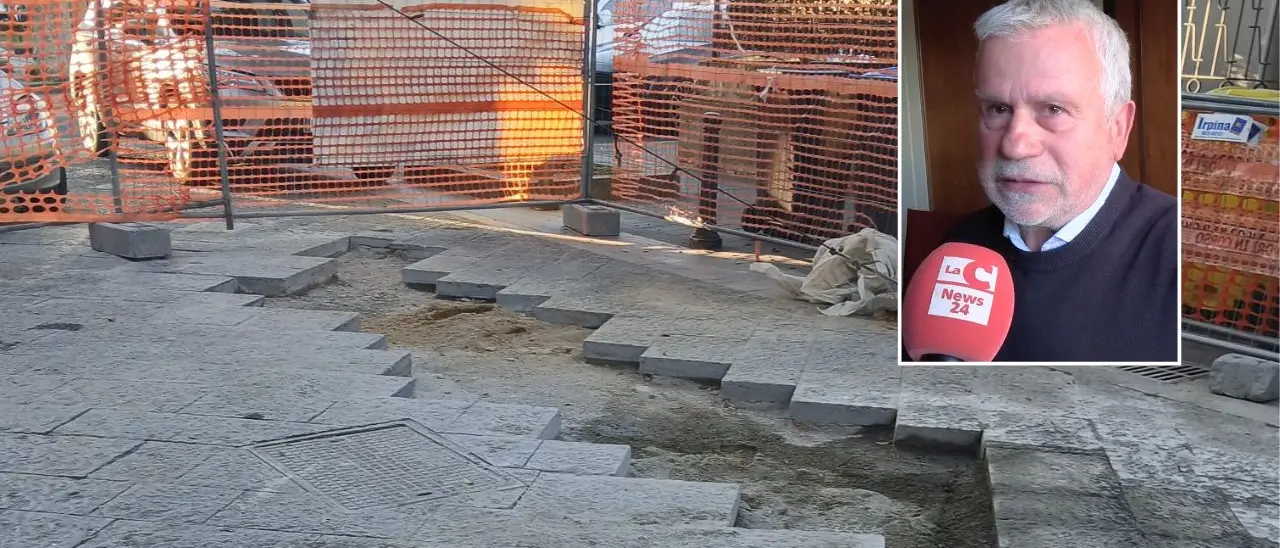 Vibo Marina, via Bianchi chiusa e lavori sospesi. Monteleone rassicura: «Non è vero che sono finite le basole, procedura concordata con la ditta»