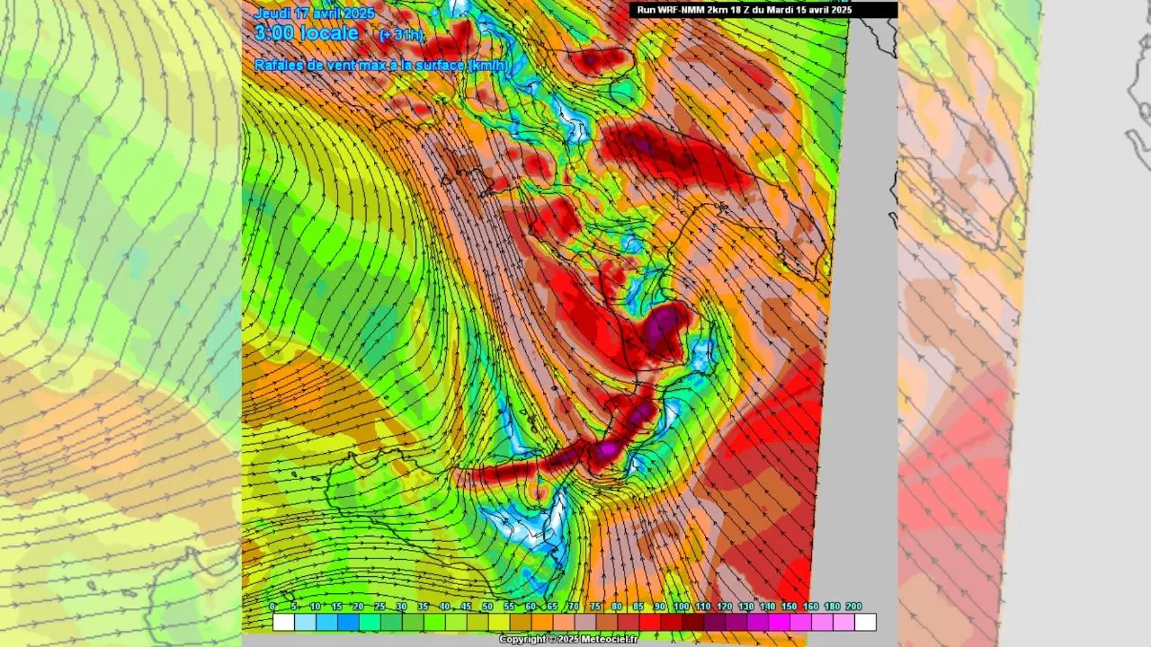 Meteo Vibonese, ancora cieli carichi di sabbia e pioggia rossa. Poi in arrivo venti di tempesta con raffiche oltre i 100 km/h