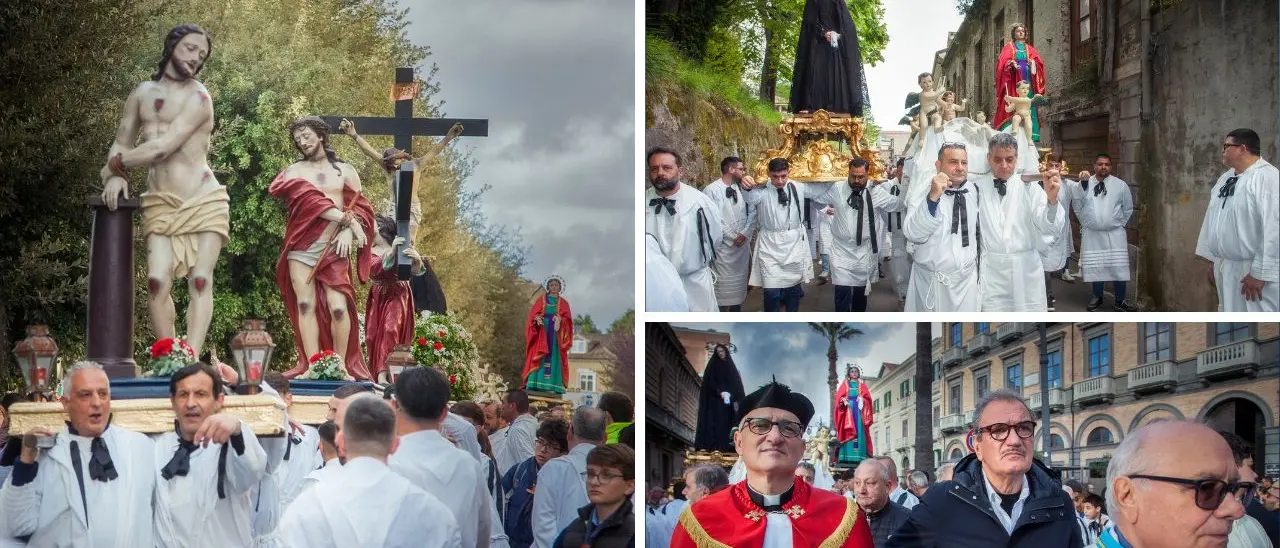 Vibo, le Vare emozionano la città in vista dell’Affruntata. A Pizzo e Serra commozione per ''l’angeleji'' e la ''schiovazione'' - FOTO