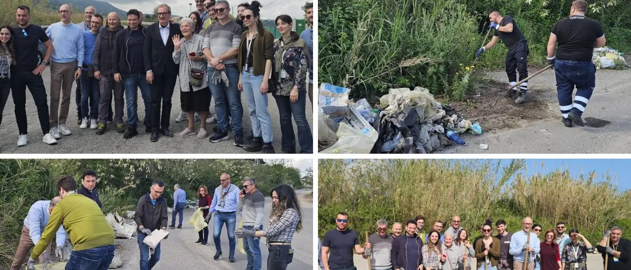 Bivona, Comune e dipendenti Baker Hughes puliscono via San Pietro: «Individuati alcuni degli incivili che abbandonano rifiuti per strada»