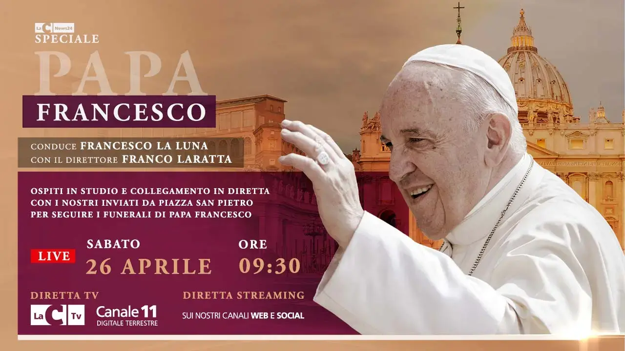 Oggi i funerali di papa Francesco: su LaC Tv lo speciale in diretta a partire dalle 9.30
