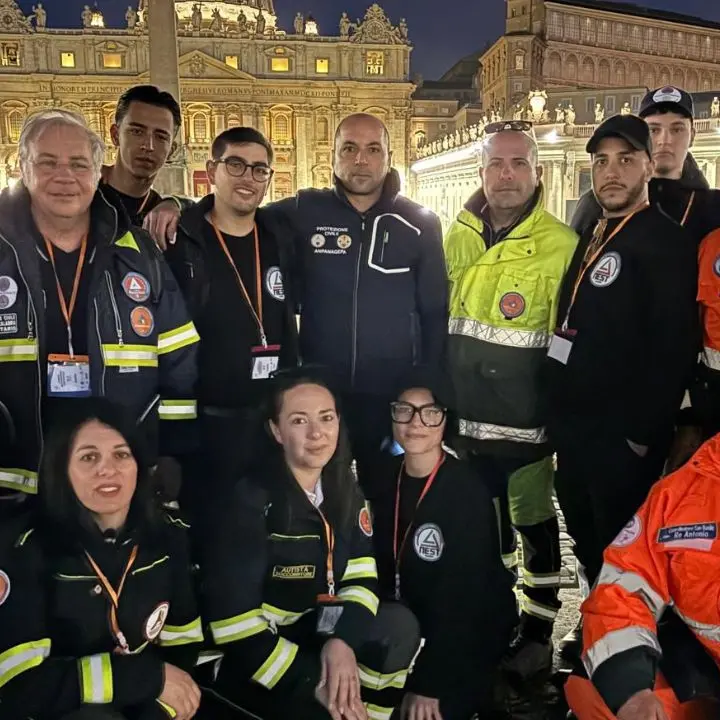 Funerali di papa Francesco, anche i volontari vibonesi del coordinamento ''Augustus'' tra coloro che hanno assicurato i servizi logistici