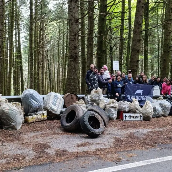 Serra San Bruno, i volontari di Plastic free rimuovono 2 tonnellate di spazzatura: «Ora la nostra montagna respira»