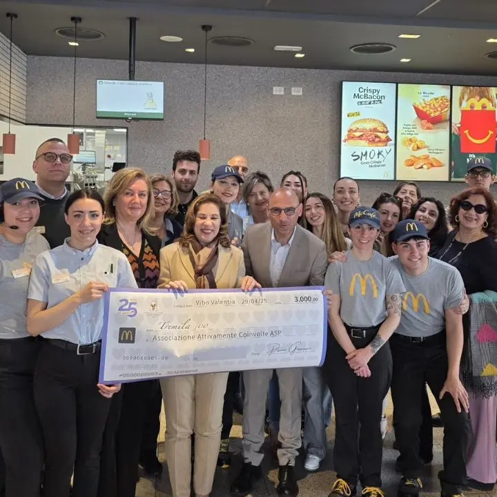 Vibo, Fondazione Ronald McDonald e Banco alimentare della Calabria insieme donano 100 pasti caldi a settimana a chi è in difficoltà
