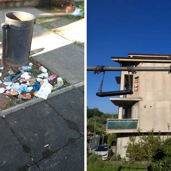 Vandalizzato il parco giochi di Dasà, la condanna del sindaco: «Zero rispetto verso tutta la comunità»