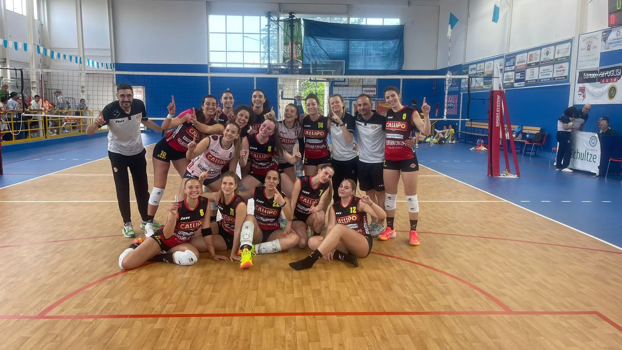 Tonno Callipo, dopo la promozione in B1 le giallorosse non si fermano e conquistano un'altra vittoria: 3-0 contro Terrasini