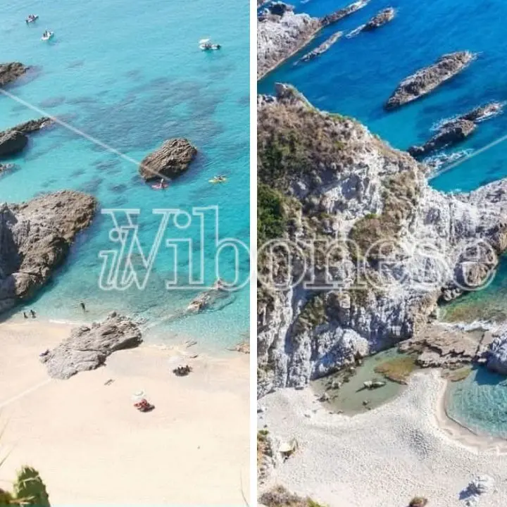 Il mare si mangia il paradiso: ecco come sta scomparendo la spiaggia di Capo Vaticano “Praia i Focu” tra le 50 più belle d’Europa