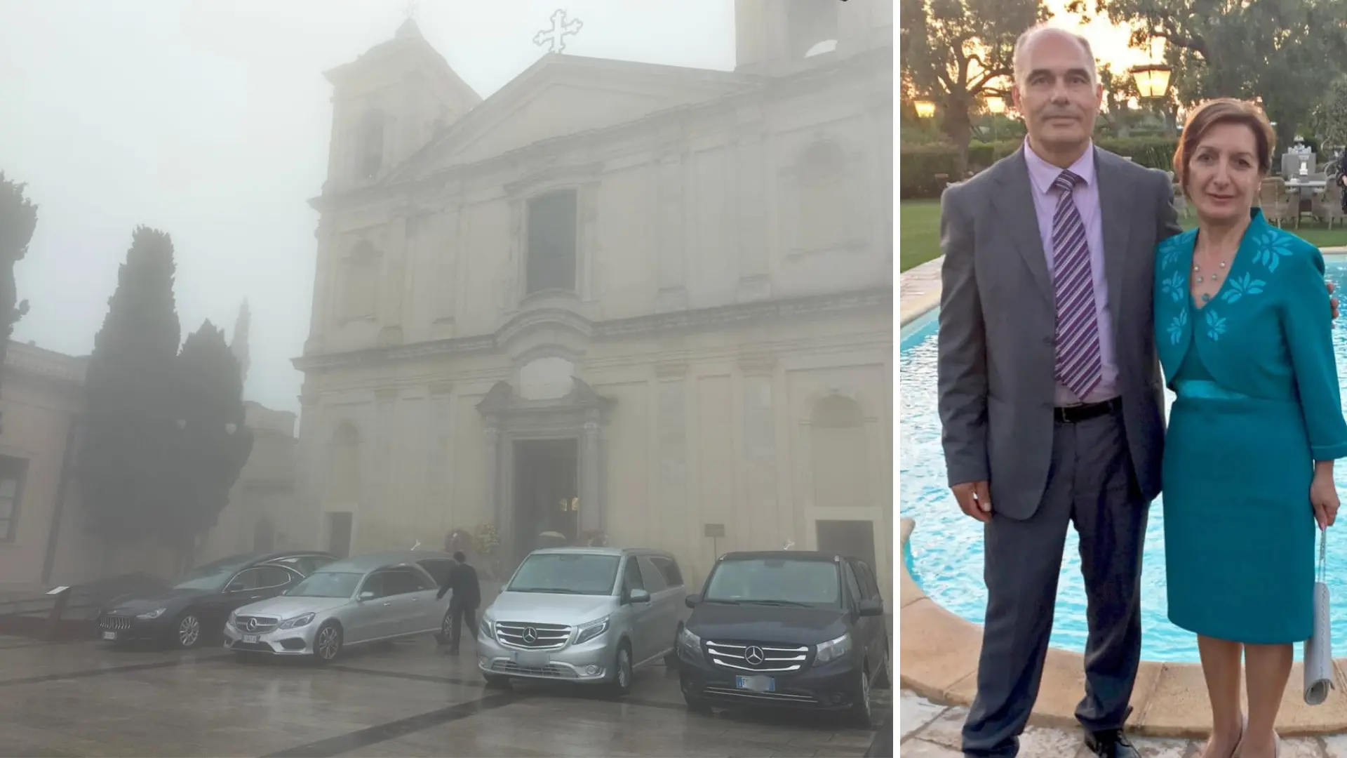 Vibo avvolta dalla nebbia dà l'ultimo saluto alla coppia morta nell'incidente sulla Strada dei due mari: Duomo gremito per i funerali