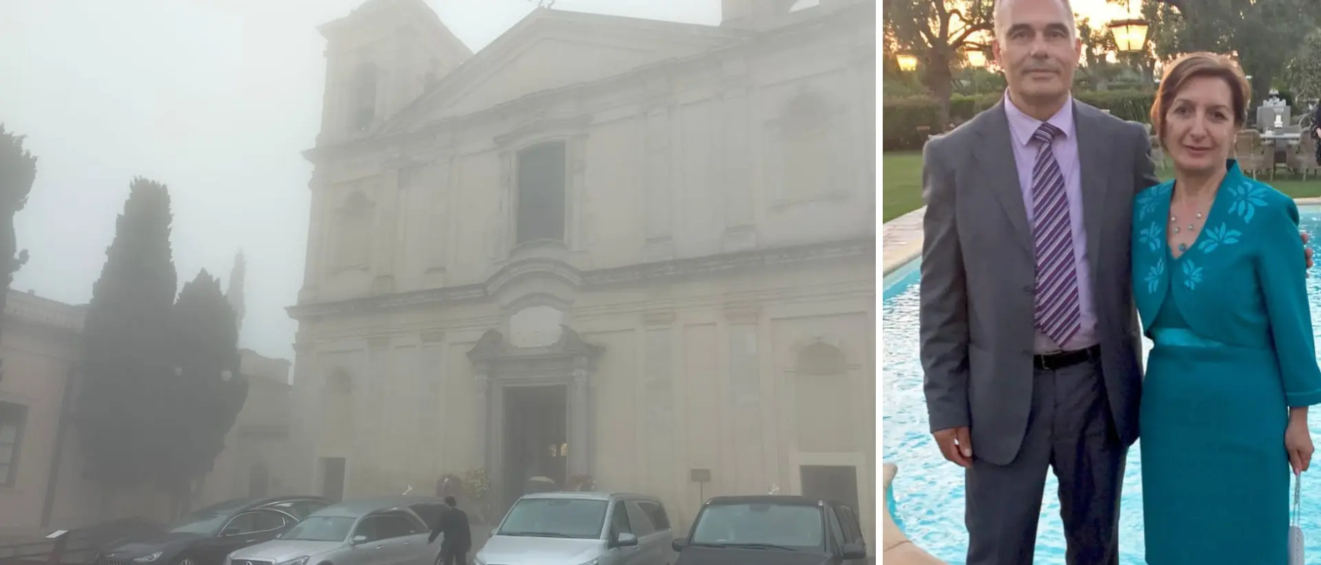 Vibo avvolta dalla nebbia dà l'ultimo saluto alla coppia morta nell'incidente sulla Strada dei due mari: Duomo gremito per i funerali