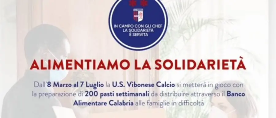 La Vibonese torna sul campo della solidarietà: 10mila pasti ai bisognosi