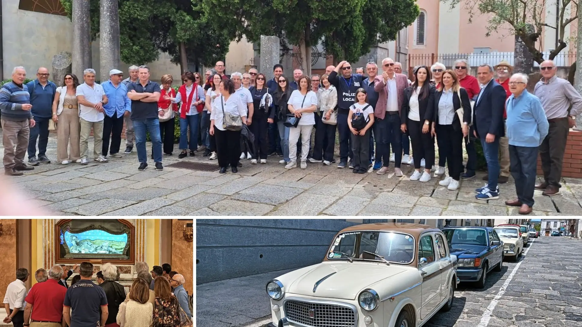 Le auto storiche invadono Mileto, il presidente della Nausicaa Veteran: «Questo luogo ci ha fatto viaggiare nel tempo»