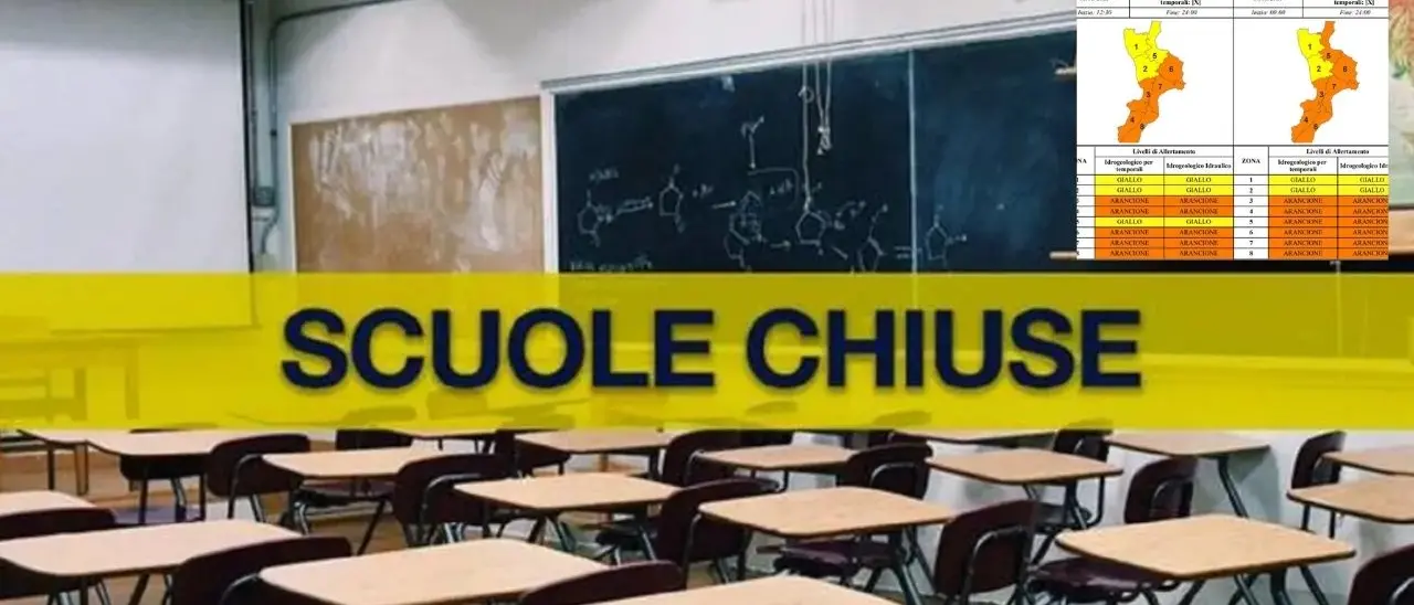 Maltempo, domani scuole chiuse anche a Vibo: ecco l’elenco in aggiornamento dei Comuni