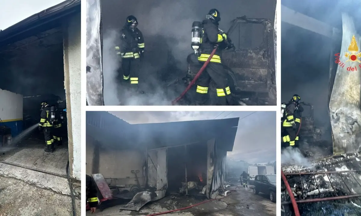 Incendio in un'autofficina a Joppolo, completamente distrutti alcuni mezzi all'interno