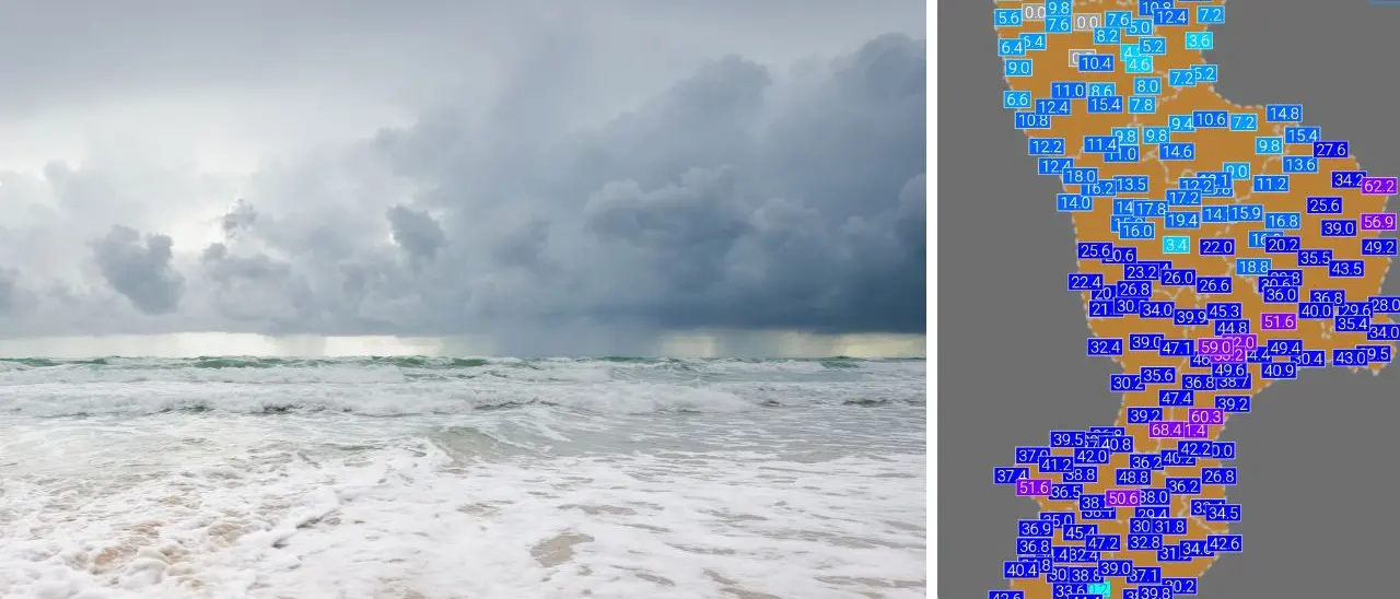 Meteo Vibonese, allerta arancione ma non troppo: precipitazioni meno intense del previsto